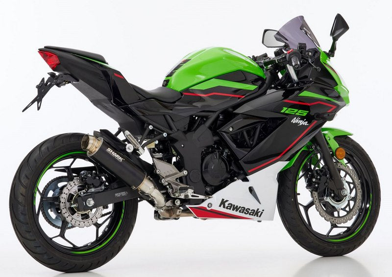 SHARK / シャークマフラー SRC 4 slip on exhaust (1-1) super short  Black  Round | 845072