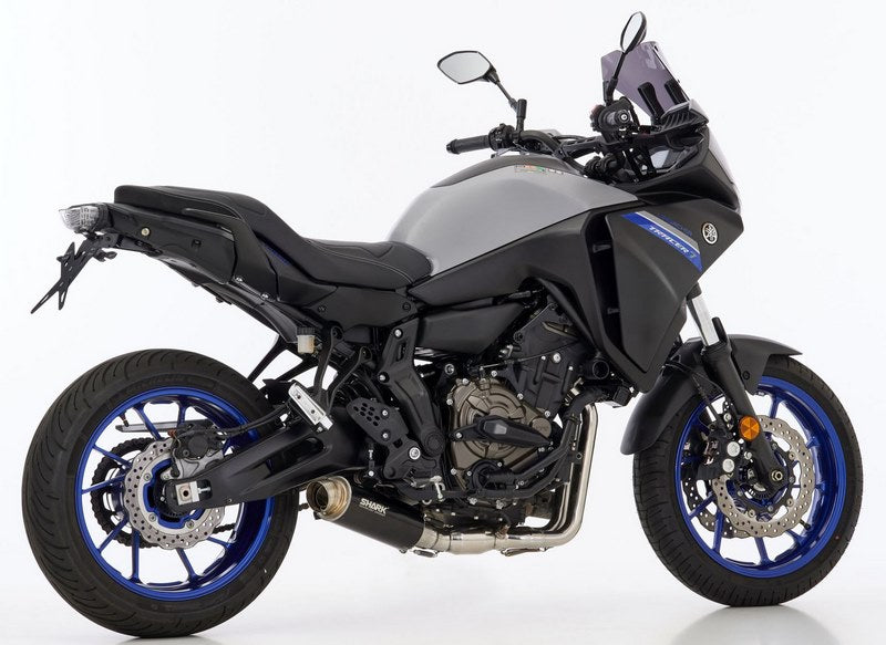 SHARK / シャークマフラー SRC 4 complete exhaust system (2-1) super short  Black  Round | 845081