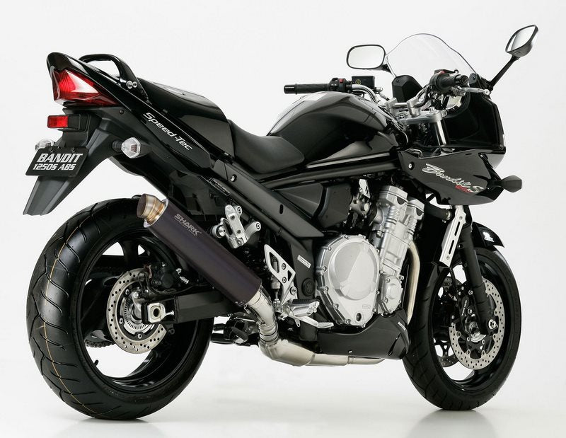 SHARK / シャークマフラー SRC 4 slip on exhaust (4-1)  Black  Round | 845126