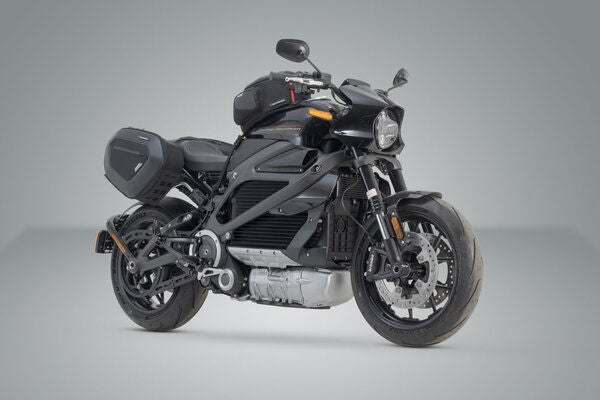 SW Motech PRO BLAZE saddlebag set. Black. LiveWireONE. | BC.HTA.09.740.30000