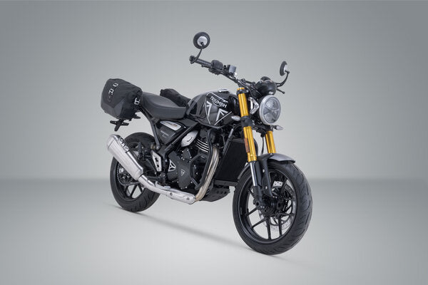 SW MOTECH / SWモテック Legend Gear （レジェンドギア） サイドバッグシステム LC - ブラックエディション Triumph Speed 400 / スクランブラー 400 X (23-). | BC.HTA.11.616.20100