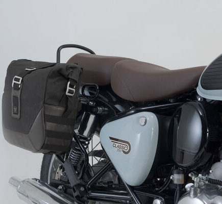 SW Motech Legend Gear side bag system LC Black Edition. Royal Enfield Classic 350 (22-). | BC.HTA.41.026.20100