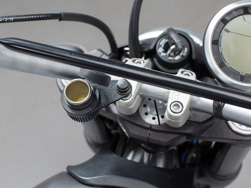 SW-MOTECH / SWモテック シガーライターソケット ブラケット M8 ハンドルバーマウント 8スクリュー付き | EMA.00.107.12300