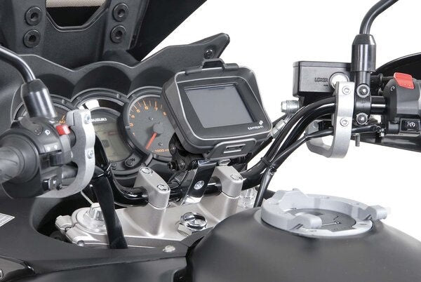 SW Motech GPS mount with handlebar clamp. For 1 (Ø 25 4 mm) handlebar. Silver. | GPS.00.308.10101/S