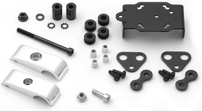 SW-MOTECH / SWモテック GPS マウント（ハンドルバークランプ付） For 1 1/4 (Ø 32 mm) ハンドルバー Damped. シルバー | GPS.00.308.10301/S
