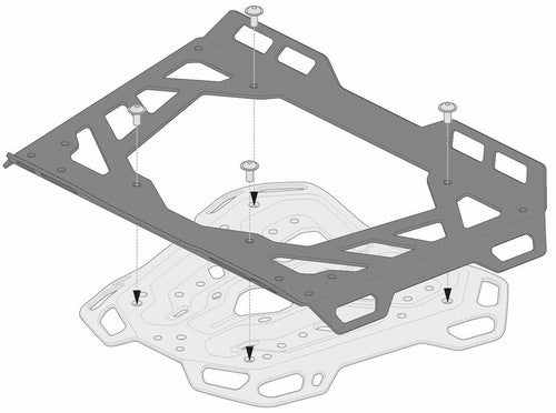 SW-MOTECH / SWモテック エクステンション ADVENTUREラック 45x30cm QUICK-LOCK アルミ ブラック | GPT.00.152.35500/B