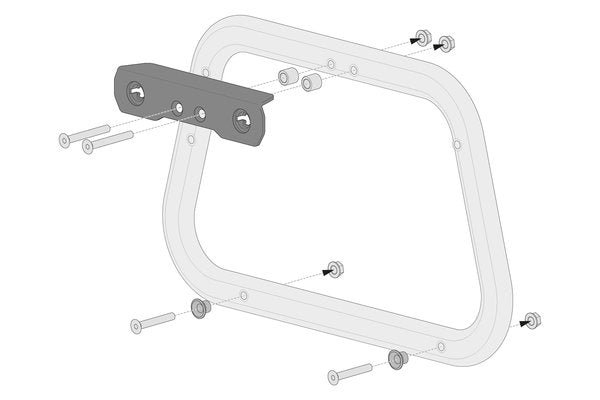 SW-MOTECH / SWモテック アダプターキット PRO/EVO サイドキャリア Givi Trekker Dolomiti. 2 サイドケース | KFT.00.152.22800/