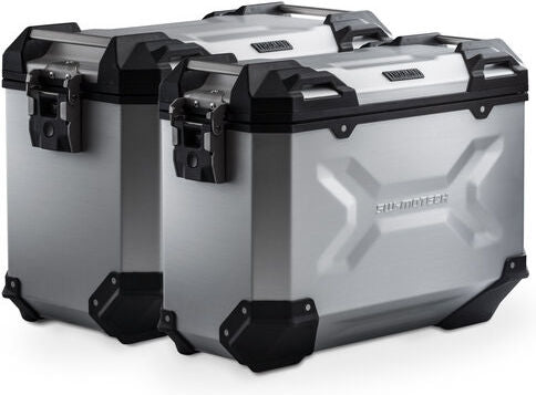 SW Motech TRAX ADV aluminium case system. Silver. 37/45L. Voge 650 DS/X (22-). | KFT.02.049.70000/S