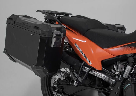 SW Motech TRAX ADV aluminium case system. Black. 45/37 l. 790 Adv/R  890 Adv/R  890 SM T. | KFT.04.521.70001/B
