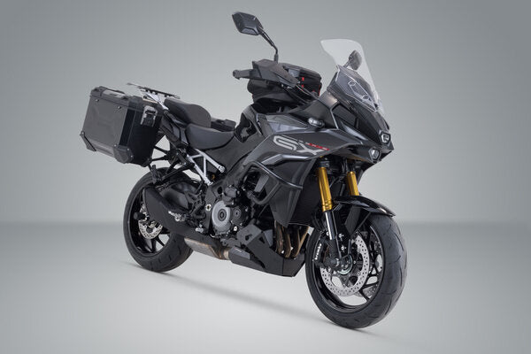 SW MOTECH / SWモテック TRAX ADV アルミケースシステム ブラック 37/37 l. Suzuki GSX-S1000GX (23-). | KFT.05.601.70000/B