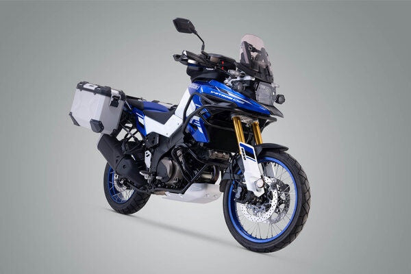 SW Motech TRAX ADV aluminium case system. Silver. 45/37 l. Suzuki V-Strom 1050 DE (22-). | KFT.05.965.70000/S