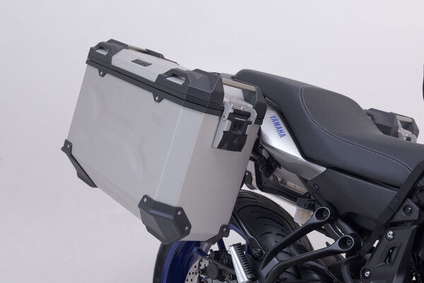 SW Motech TRAX ADV aluminium case system. Silver. 37/37 l. Yamaha MT-07 Tracer (16-). | KFT.06.593.70001/S