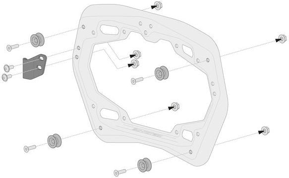 SW-MOTECH / SWモテック TRAX ADV アルミケース システム シルバー 45/45 l. BMW F 900 R / XR (19-) | KFT.07.949.70100/S