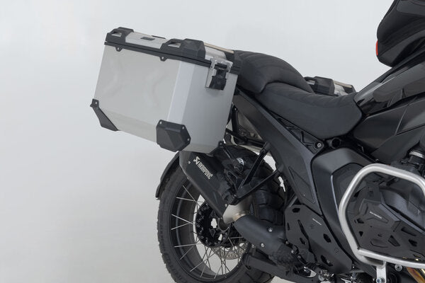 SW MOTECH / SWモテック TRAX ADV アルミケースシステム + アクラポビッチサイレンサー シルバー 45/45 l. BMW R 1300 GS (23-). | KFT.07.975.72001/S