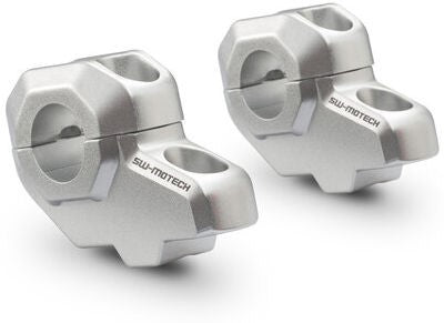 SW-MOTECH / SWモテック バーバック Ø 22 mm ハンドルバー H=30 mm. バック 21 mm. シルバー | LEH.00.039.21001/S