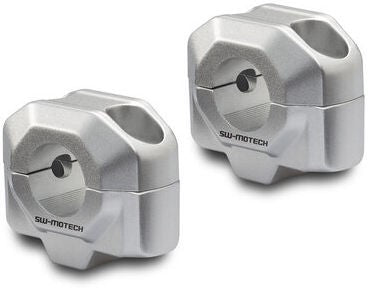 SW-MOTECH / SWモテック バーライザー Ø 22 mm ハンドルバー H=20 mm. シルバー | LEH.00.039.22001.20/S