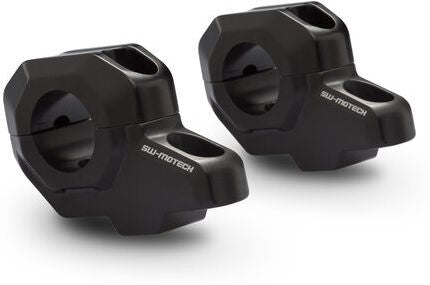 SW-MOTECH / SWモテック バーバック Ø 28 mm ハンドルバー H=30 mm. バック 22 mm. ブラック | LEH.00.039.23100/B