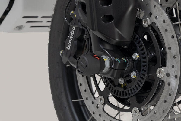 SW Motech Slider set for front axle. Black. Moto Guzzi V85 TT (21-). | STP.17.176.10200/B