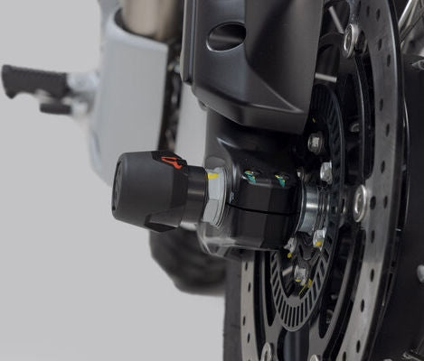 SW Motech Slider set for front axle. Black. Moto Guzzi V85 TT (21-). | STP.17.176.10200/B