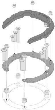 SW-MOTECH / SWモテック PRO タンクリング ブラック Suzuki モデル. 5スクリュータンク用 | TRT.00.787.12500/B
