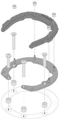 SW-MOTECH / SWモテック PRO タンクリング ブラック Aprilia モデル. Tank with six スクリュー | TRT.00.787.17500/B