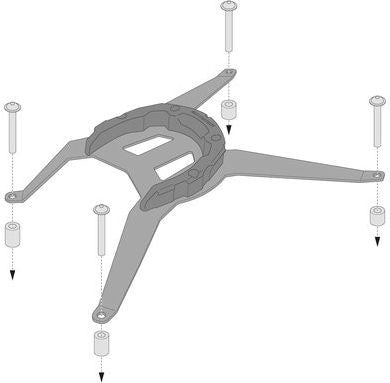 SW-MOTECH / SWモテック PRO タンクリング ブラック BMW F 650/700/800 GS. スクリュー無しタンク用 | TRT.00.787.20100/B