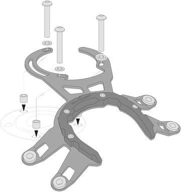 SW-MOTECH / SWモテック PRO タンクリング ブラック Yamaha XJR 1300 (15) | TRT.00.787.21400/B