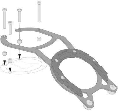 SW-MOTECH / SWモテック PRO タンクリング ブラック Motoguzzi V85 TT (19-) | TRT.00.787.31500/B