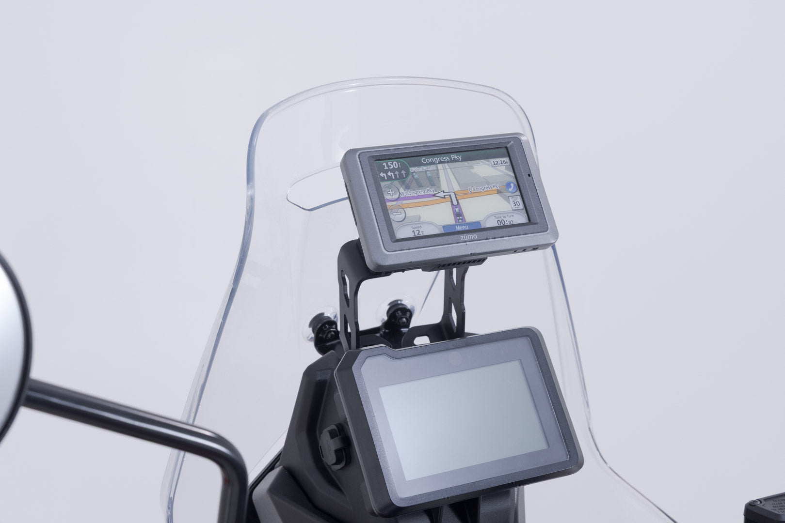 SW-MOTECH / SWモテック コックピット用ナビゲーションマウント（ブラック）。KTM 250 Adv、390 Adv (25-)。 | GPS.04.417.10000/B