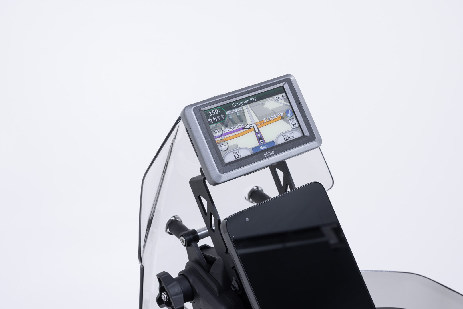 SW-MOTECH / SWモテック コックピット用ナビゲーションマウント（ブラック）。CFMoto 800MT-X (24-)。 | GPS.10.057.10000/B