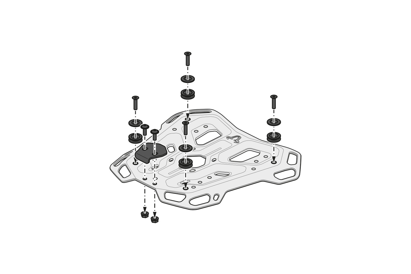 SW-MOTECH / SWモテック TRAX ADV トップケースシステム シルバー。Yamaha・トレーサー 9 / GT / GT+ (24-)。 | GPT.06.597.70000/S