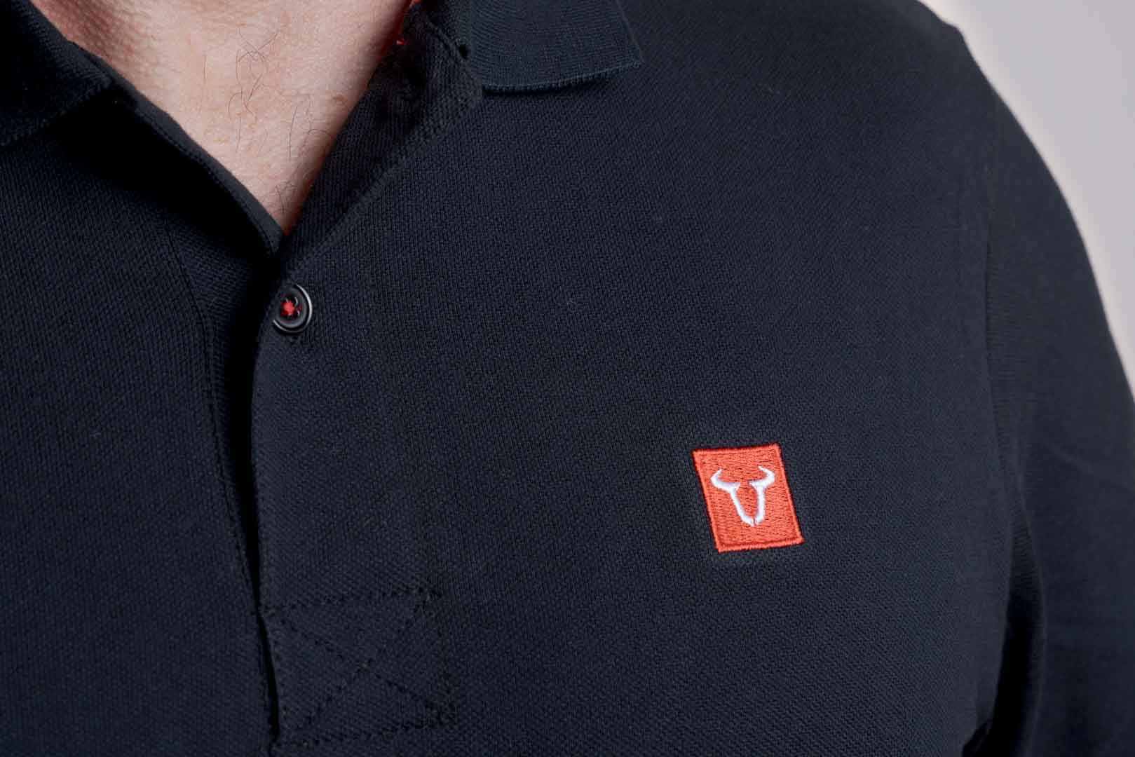 SW-MOTECH / SWモテック ポロシャツ「Core Line」。ブラック。メンズ。サイズ3XL。 | WER.BKL.031.XXXL.10001