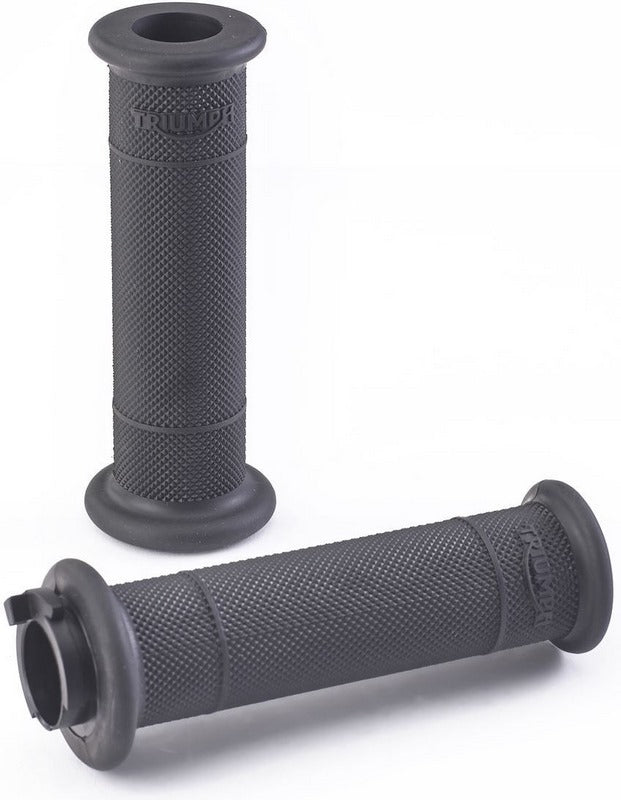 TRIUMPH / トライアンフ純正商品ハンドルバーグリップ - ダイヤモンドローレット - ブラック - 22mm | A2041476