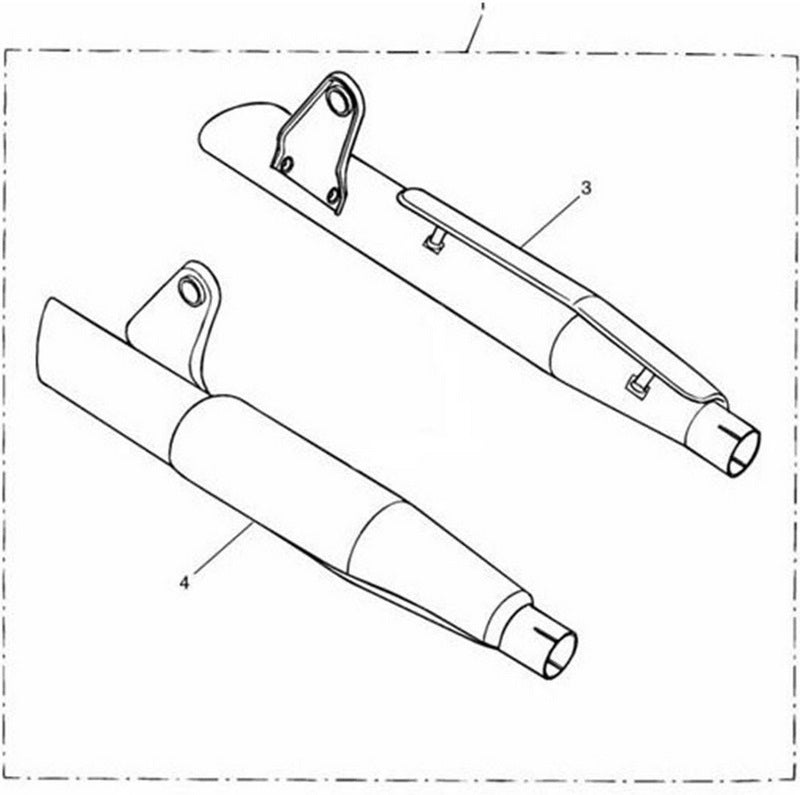 Triumph Silencer LH Short Chrome | A9600059