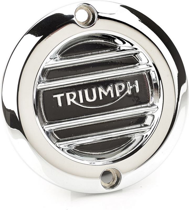 TRIUMPH / トライアンフ純正商品クローム仕上げクラッチバッジ - リブ入り | A9610251