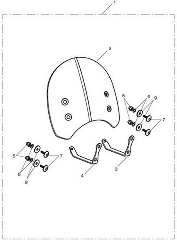 Triumph Bracket Flyscreen LH | A9700053