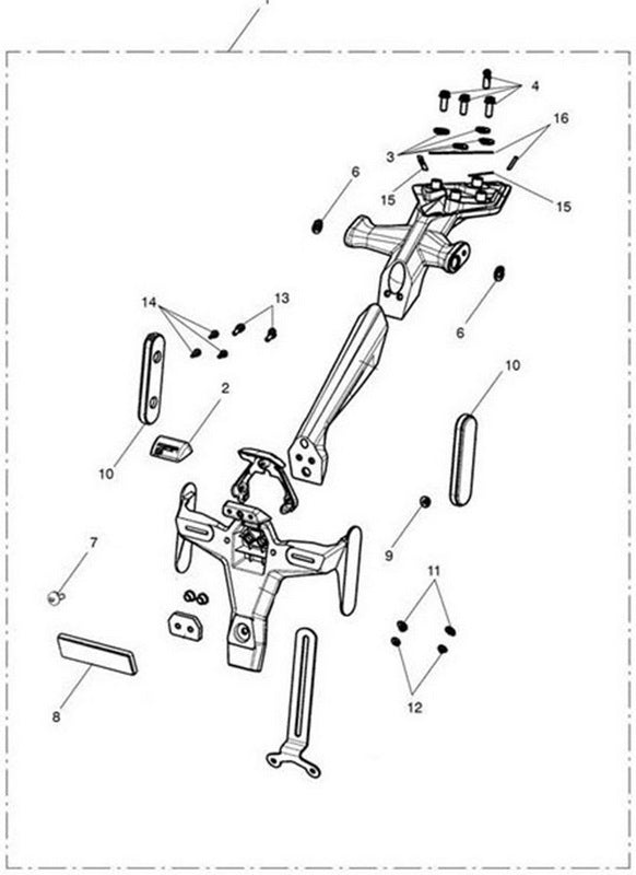 Triumph LED Light Reg Plate Assy | A9701302