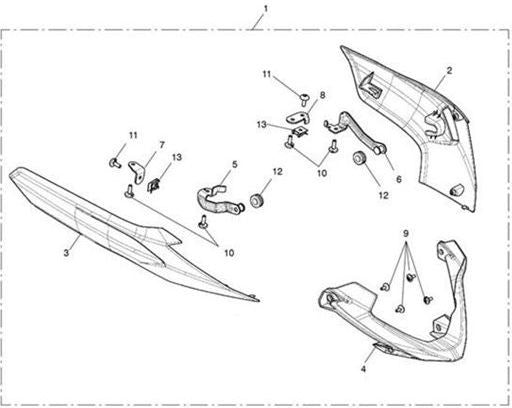 Triumph Street Triple S 660cc Crystal White Bellypan Kit | A9708827-NW