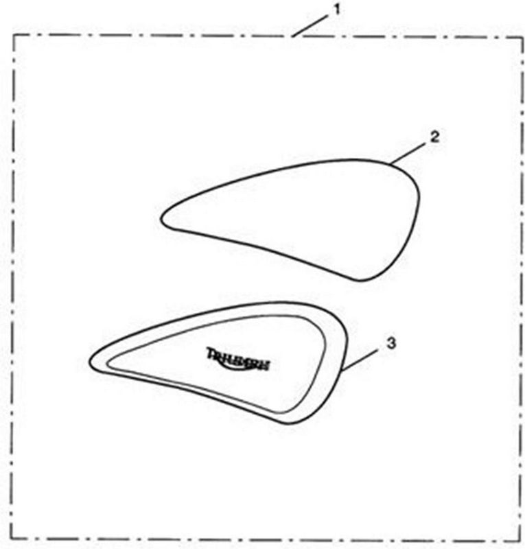 Triumph A9710025 - Triumph KNEE PAD  LH Parts at | A9710025