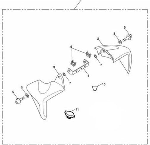 Triumph Radiator cowl Triumph Genuine Part | A9740031-ZCQAA