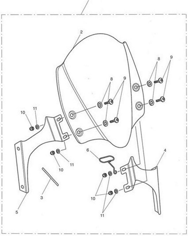 Triumph Cable Guide  Flyscreen A9750085 | A9750085