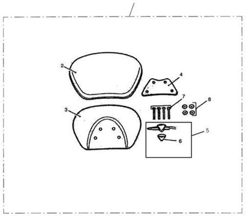 Triumph Bracket  Pillion Backrest Pad A9750688 | A9750688