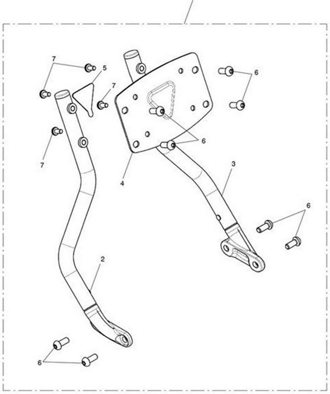 Triumph Passenger Backrest Uprights - Chrome | A9759193