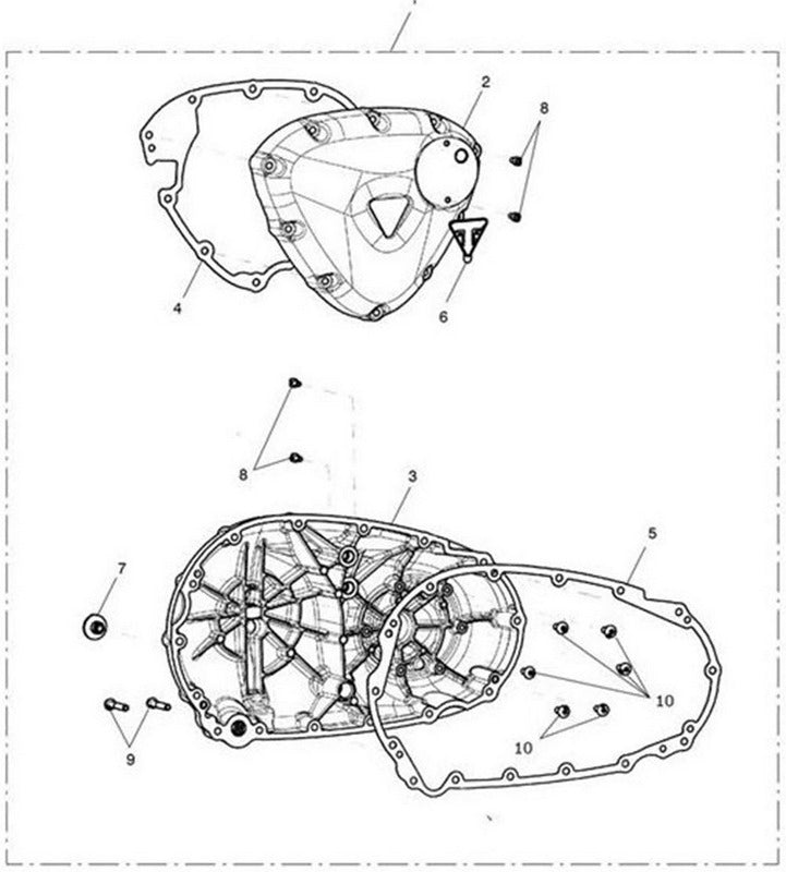 Triumph Clutch Cover Assy Chrome | T1267987