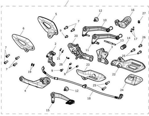 Triumph Genuine Part T2022920 Brake Line  Rear M/Cyl to Sump | T2022920