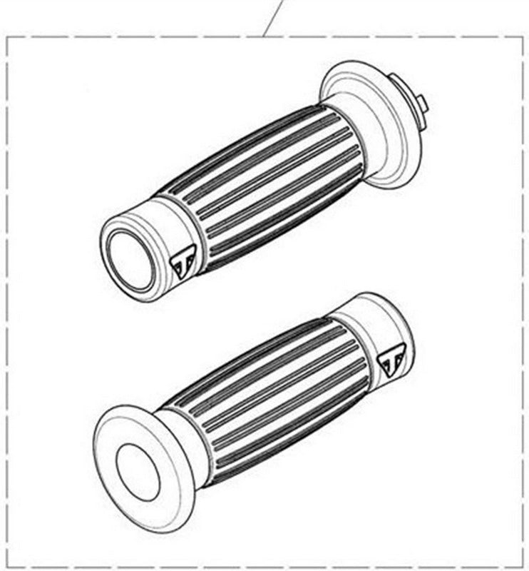 Triumph T2041496 Gummy Grip  D22.2  LH  Black - Fowlers Parts | T2041496