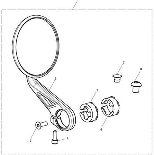 Triumph Thruxton 1200 / Thruxton R Chrome Bar End Mirror | T2060996