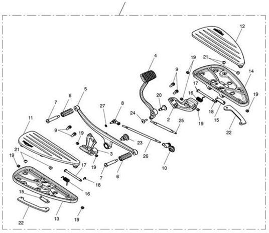 Triumph Spring Footboard Return | T2083232