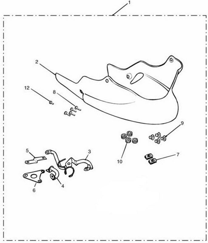 Triumph Bracket Bellypan LHF Triumph Genuine Part – World Of | T2301792