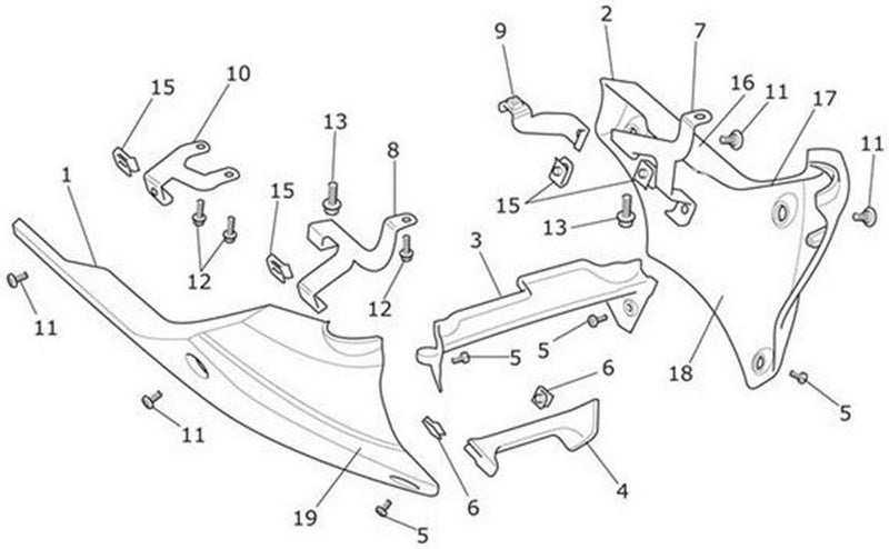 Triumph Bracket Bellypan Rear RH | T2303106
